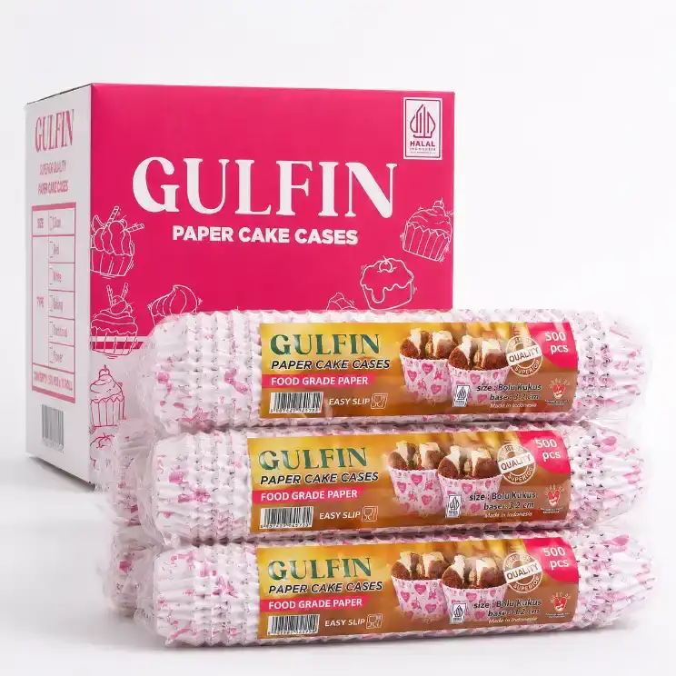 Gulfin Cake Cases Bolu Kukus 12cm Floral ukuran 12.00 cm satuan Dos harga Rp 430.000 per Dos