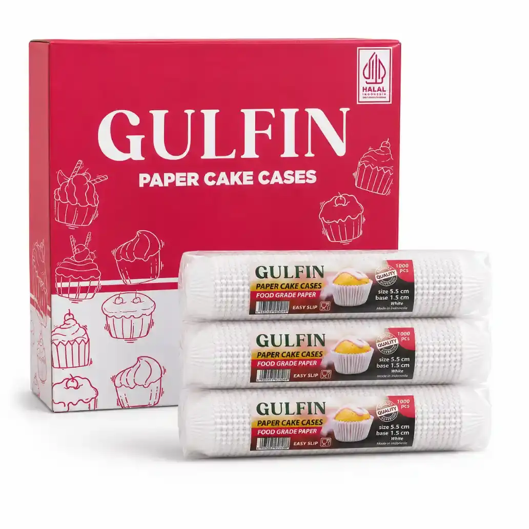 Gulfin Cake Cases 5.5cm White ukuran 5.50 cm satuan Dos harga Rp 420.000 per Dos