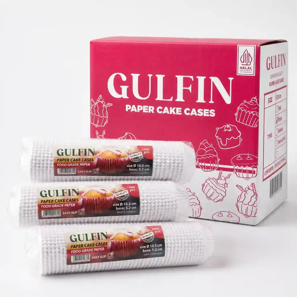 Gulfin Cake Cases 10.5cm White ukuran 10.50 cm satuan Dos harga Rp 420.000 per Dos